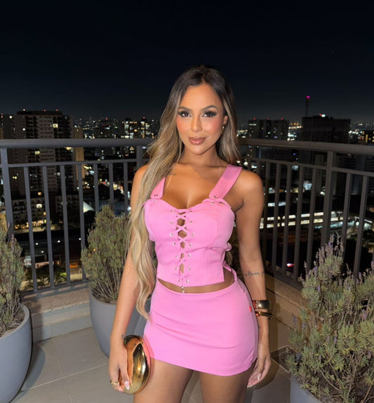 Conjunto Barbie na cor Rosa - Patrícia Brand
