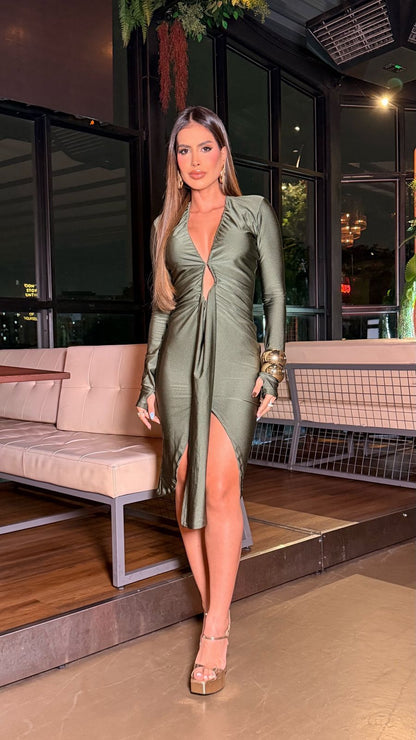 Vestido Sthefanie na cor Verde - Patrícia Brand